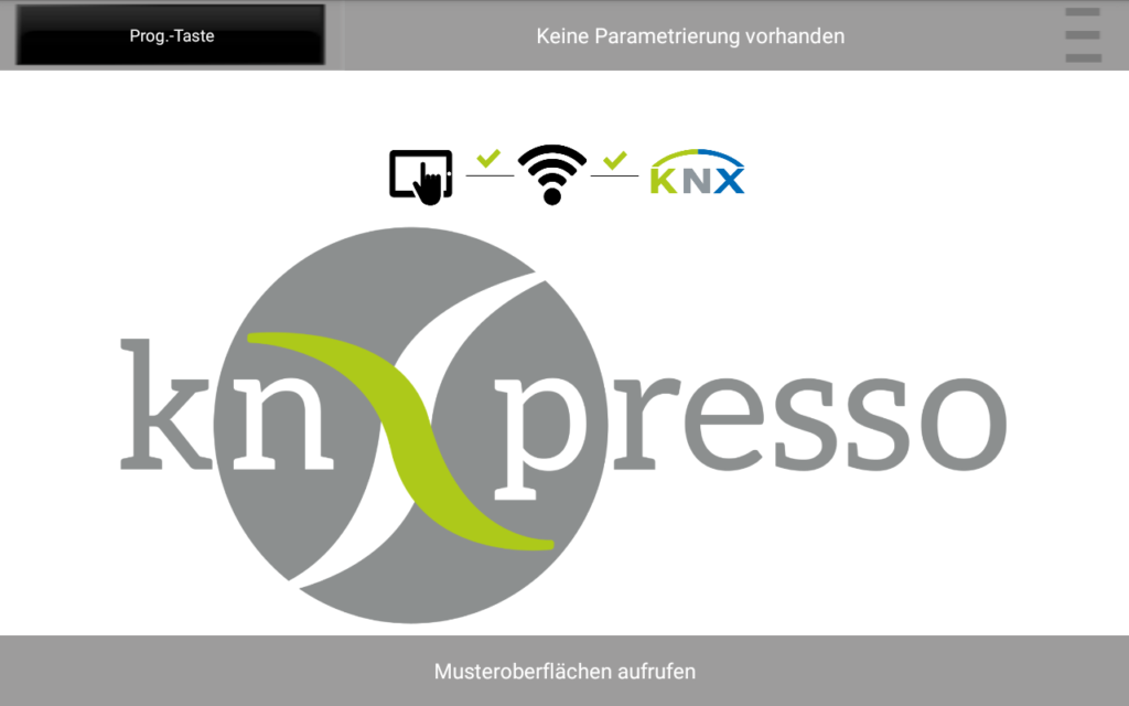 knXpresso - Startbildschirm